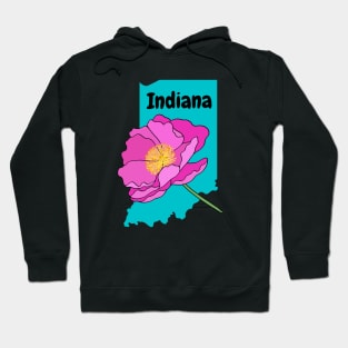 Indiana Peony State Flower Hoodie